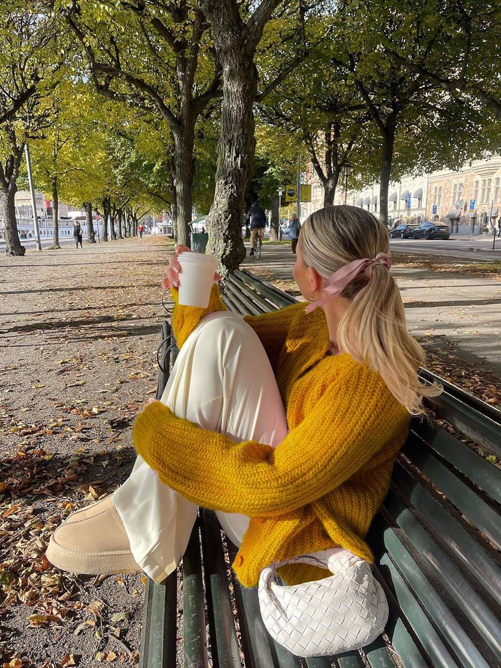 Lätt och ledig enfärgad långärmad cardigan