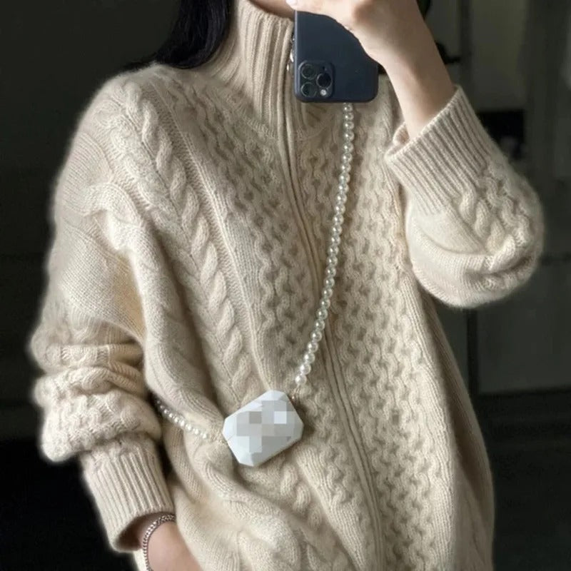 Mysig | Kabelstickad Cardigan